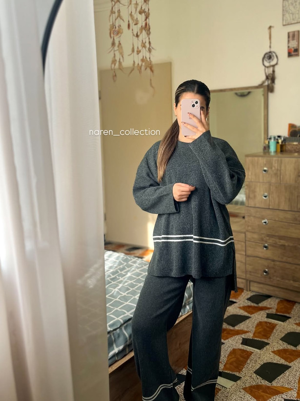 ست تونیک شلوار بافت